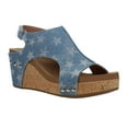 thumbnail image 2 of Corkys Womens Carley Graphic Studded Slingback Wedge  Casual Shoes, 2 of 5