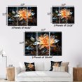thumbnail image 4 of Designart "Crystal Clear Beauty in Orange Flowers II" Floral Wall Art Prints Set, 4 of 5