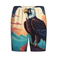 thumbnail image 6 of Daiia Cartoon Iceberg Bald Eagle Mens Woven Stretch Pajama Short,Short Pajama Pants-Small, 6 of 7