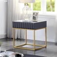 thumbnail image 4 of Furniture of America Giffore Metal 1-Drawer End Table in Antique Blue, 4 of 5