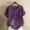 Purple, variant on Munlar Green Womens Tops Casual Blouses Cotton Linen Floral Print Crew Neck Loose Short Sleeve Shirts L
