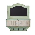 thumbnail image 1 of 21.5 in. Vintage Chalkboard Wall Organizer With Doors & Hooks, 1 of 1