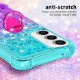 thumbnail image 4 of Slim Fit Phone Case for Samsung Galaxy S23 FE, Bling Shiny Quicksand Effect TPU Bumper Case with Four Corners Heavy Anti-Fall Protection Case for Galaxy S23 FE,Blue Purple, 4 of 7