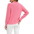 thumbnail image 2 of Fashnice Chandail Femme Hiver Chaud Manches Longues Tricoté Chic Rose TG, 2 of 3