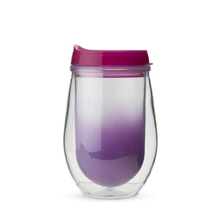 Wine Traveler - Traveler Double Walled Wine Tumbler in Berry Ombre by True