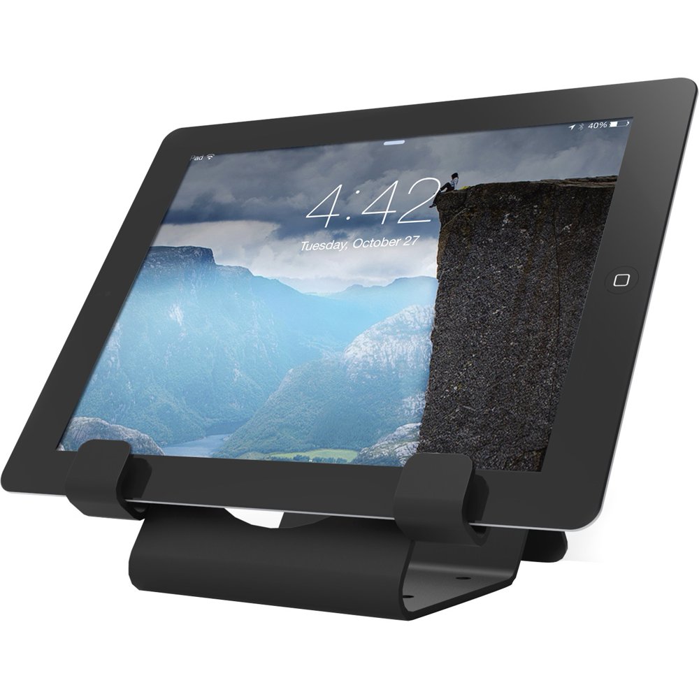 Universal Security Tablet Holder Black With Security Cable Lock and