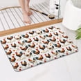 thumbnail image 4 of White Chicken Orange Flower Pattern Bathroom Rugs Mat,Non Slip Microfiber Bathroom Rug,Rubber Backing,Soft Bathroom Mats for Bathroom Floor,Tub and Shower,17x27in(43x68cm), 4 of 5