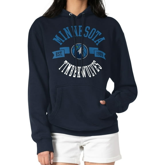 Women's G-III 4Her by Carl Banks Navy Minnesota Timberwolves City Pullover Hoodie