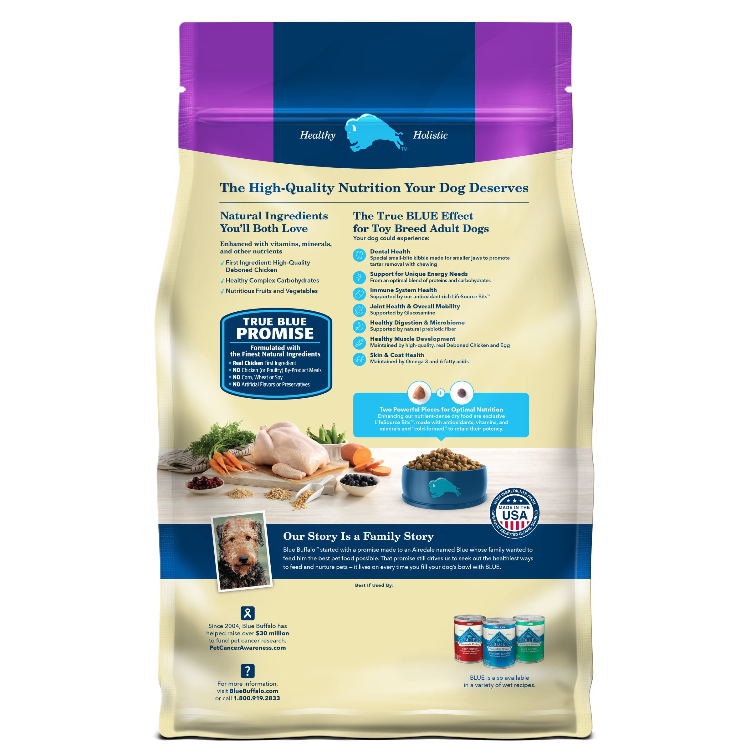 (5 pack) Blue Buffalo Life Protection Formula Toy Breed Dry Dog Food Chicken & Brown Rice 4 lbs.