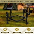 thumbnail image 3 of Firepit Trolley Stand, Compatible with Solo Stove Yukon & 27” Fire Pits, Heavy Duty Portable Fire Pit Base with Support Arm for Easy Fire Pit Mobility, Smokeless Firepit Accessory, 3 of 8