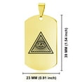 thumbnail image 2 of Stainless Steel Masonic All Seeing Eye Symbol Dog Tag Pendant Necklace, 2 of 3