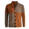 thumbnail image 3 of Wyzesi Cardigan Fall Fashion Mens Fashion Color Blocking Button Cardigan Sweater Mens Cardigan Sweaters, 3 of 3