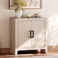 thumbnail image 1 of WAMPAT Buffet avec Rangement, Bahut de Cuisine avec Tablette Réglable et Porte, Crédence Moderne Style Ferme, Bar à Café pour Cuisine et Salle à Manger, Chêne Clair, 1 of 7