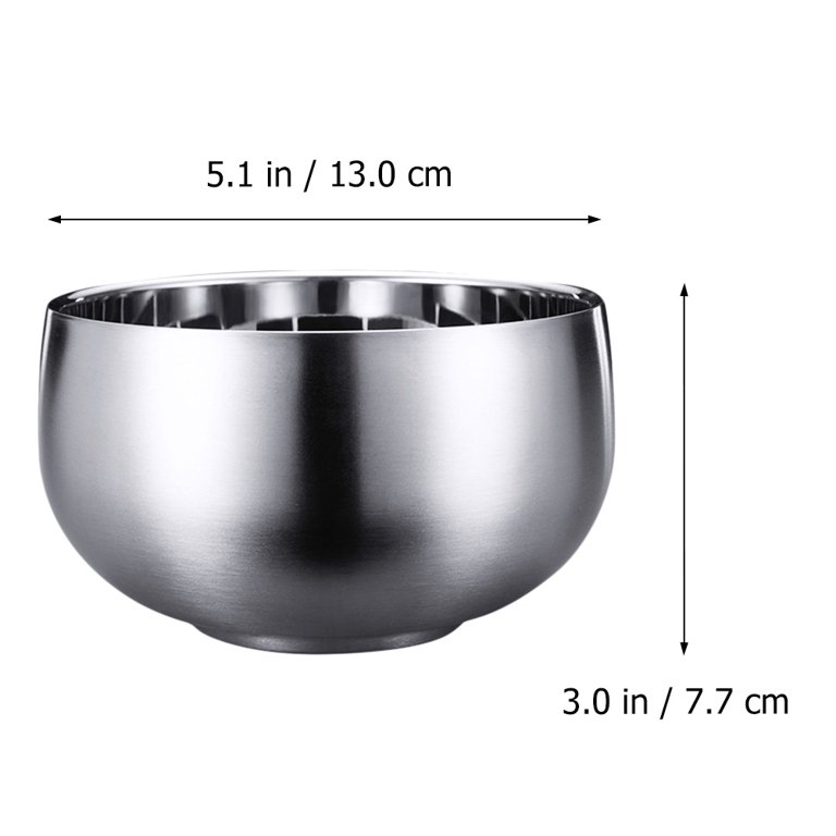 1pc Heat Insulated Stainless Steel Bowl for Serving Ice Cream, Soup,  Cereal, Rice, Noodles, and Salad - Anti-Scalding and Multipurpose