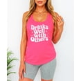 thumbnail image 4 of Drinks Well With Others Tank Top for Women Trendy Sleeveless Tee for Adults Neon Pink Tank Top X-Large, 4 of 4