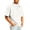 White, variant on longantii Mens Corduroy Shirts Casual Quarter Zip Stand Collar Tops Comfort Short Sleeve Pullovers Spring Athletic Shirts Black XXXL