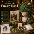 thumbnail image 3 of 2026 Common Frog Hood Hat DIY Crochet Kit Series,Animal Crochet Kit for Beginners with Step-by-Step Instructions,All-in-One Complete Set for Dragon Fox Wolf Frog Rainbow Hoods,Craft Gift, 3 of 6