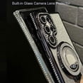 thumbnail image 3 of for Samsung Galaxy S25 Ultra Case with Glitter Kickstand,Cute Bling Sparkly Rhinestones Phone Case, Glass Camera Lens Protector,Flowing Liquid Ring Stand for Samsung S25 Ultra (Silver), 3 of 15