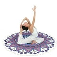 thumbnail image 6 of Round Indian Mandala Beach Towels Blanket Yoga Picnic Mat Thick Terry Cotton with Fringe Tassels, 6 of 12