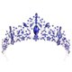 thumbnail image 1 of Corona barroca con encanto de diamantes de imitación, diadema de princesa reina para novia, para boda, fiesta, cumpleaños (azul), 1 of 5