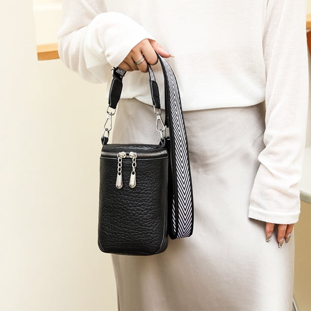 Bolso para teléfono móvil a la moda para mujer, bolso cruzado informal de piel de vaca, bolso de viaje al aire libre