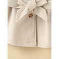 thumbnail image 6 of Gureui Toddler Kids Girls Trench Coat Windbreaker Single Breasted Lapel Belt Winter Warm Wool Bowknot Jacket Overcoat, 6 of 7