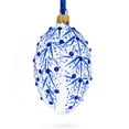 thumbnail image 2 of Blue Branches Glass Egg Christmas Ornament 4 Inches, 2 of 4