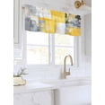 thumbnail image 3 of Valances for Windows Gray Yellow Abstract Rod Pocket Cafe Window Treatments Valance Curtains for Kitchen Bathroom Laundry Basement Windows 42"x12", 3 of 9
