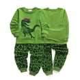 thumbnail image 7 of LYMAYTER Kids Unisex Cotton Pajama Outfits 2PCS Boys Girls Cartoon Long Sleeve Sleepwear Pants Set Toddler Casual Loungewear for 3-10 Years, 7 of 7