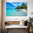thumbnail image 3 of Elephant Stock Maldives Beach Coast Wall Art - Horizontal Canvas Wall Art - Living Room Wall Decor - Beach Canvas - Blue And Beige Decor - 51" x 34", 3 of 8