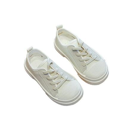 

Crocowalk Girl s Breathable Lightweight Round Toe Sneaker Running Comfortable Non-slip Fashion Flats White 11.5C