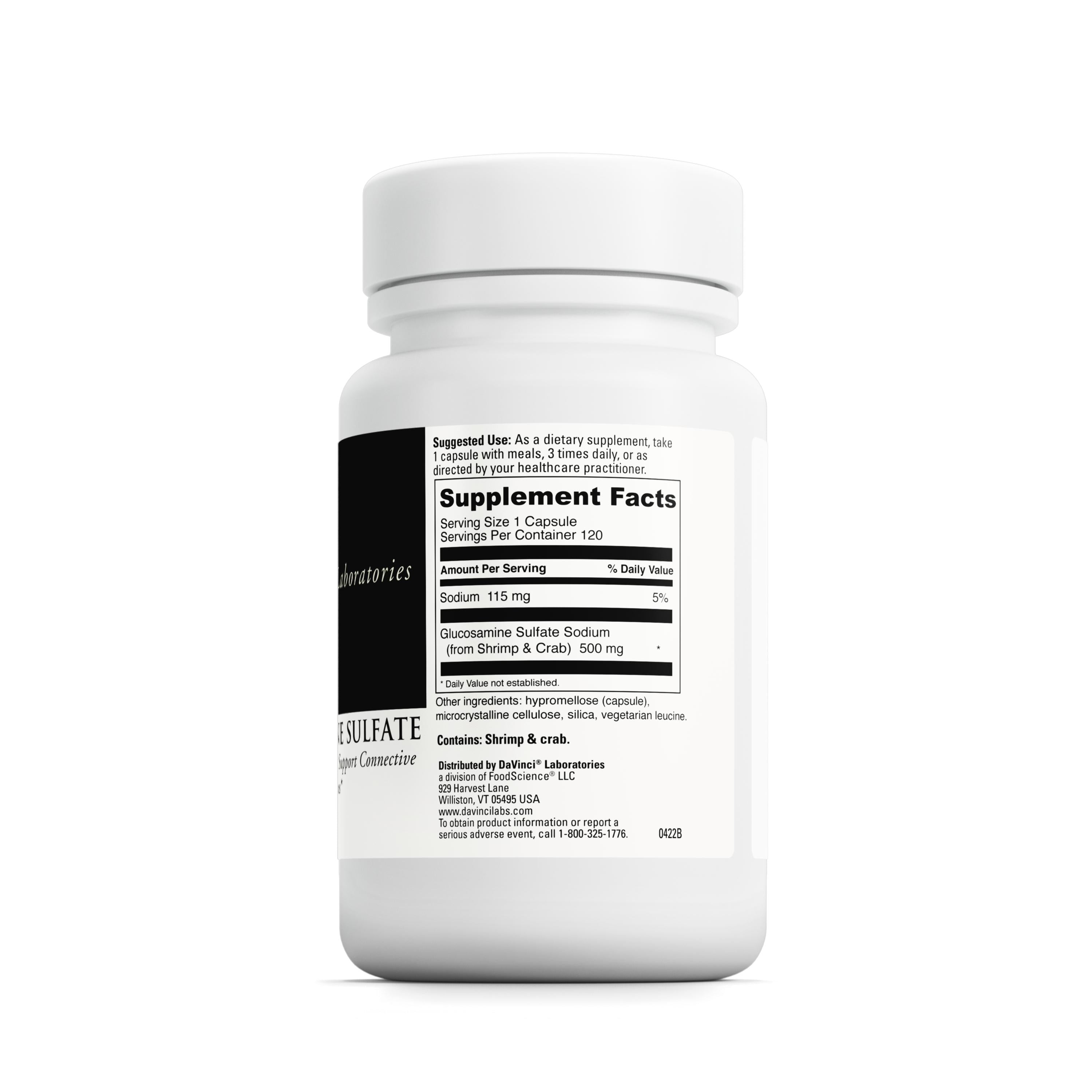 DaVinci Labs Glucosamine Sulfate - Dietary Supplements -120 Vegetarian Capsules