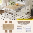 thumbnail image 6 of Harper & Bright Designs Compact Buffet with Hutch and Foldable Dining Table, Cupboard with Storage Shelf and Side Hooks for Small Places Apartment, Natural, 6 of 17