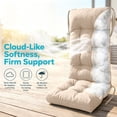 thumbnail image 3 of FODINGHILL Rocking Chair Cushions,Polyester Weatherproof Outdoor High Back Rocker Chairs Cushion with Ties,Thickened Seat for Patio,Beige, 3 of 10