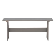 Linon Talon Pine Wood Corner Dining Nook Set with Storage in Gray Finish
