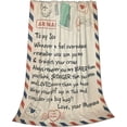 thumbnail image 5 of A Letter to My Son Throw Blanket for Couch Soft Flannel Blanket for Boy Lightweight Flannel Blankets Cozy for All Season 60X80, 5 of 6