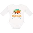 thumbnail image 3 of Inktastic Montana Gift Buffalo Silhouette Boys or Girls Long Sleeve Baby Bodysuit, 3 of 5