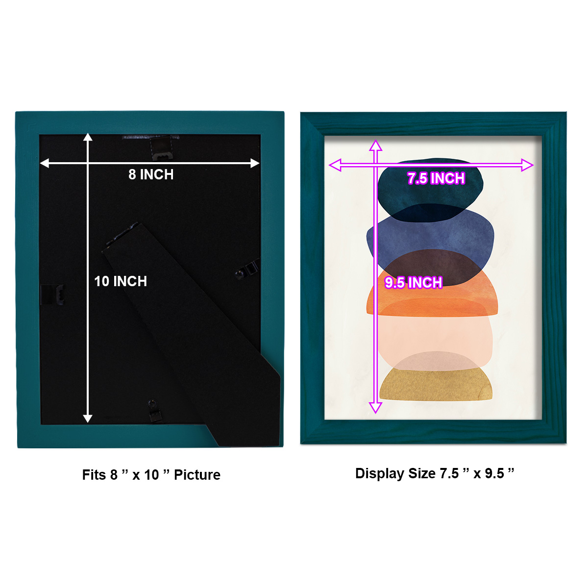 Mod Pods I -Framed Print w/glass-Ocean Blue