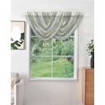 thumbnail image 2 of Sage Green Sheer Waterfall Valance Curtains for Window, Modern Abstract Grey Striped Art Rod Pocket Sheer Topper Swag Curtains for Living Room, Kitchen 38.5"W x 47.2"L, 2 Panels, 2 of 7