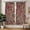 Geometric Mandala Red Pattern, variant on Geometric Diamond Beige Pattern Pinch Pleated Blackout Curtains, Thermal Insulated Curtains with Hooks & Rings, Privacy Protection Gifts for Housewarming Holiday,40x63in(102x160cm)
