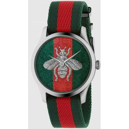 Gucci G-Timeless Green and Red Dial and Strap Men's Watch YA1264148