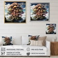 thumbnail image 4 of Designart "The Wishing Tree House Dreams in Nature III" Vangogh Wall Art Living Room, 4 of 5