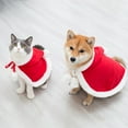 thumbnail image 5 of ﻿WBQ Cat Dog Christmas Outfit Pet Costume Cape, Santa Clothes Cloak with Xmas Hat, Soft and Cute Elk  Style Apparel for Puppy, 5 of 9