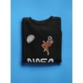 thumbnail image 3 of NASA Nasa Astronaut Gazing Moon Sweatshirt Women -NASA Designs, Female Large, 3 of 4
