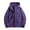 Purple, variant on Mens Jackets Men's Solid Color Outdoor Climb Sport Run Pocket Zipper Long Sleeved Hooded White S
