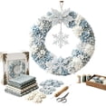thumbnail image 2 of Snowflake Christmas 3D Fabric Poke Wreath DIY Set, Three-Dimensional Christmas Wreath Craft Kit with Soft Fabric Material, Charming Winter Wonderland Door Decor Project, 2 of 6