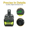 thumbnail image 6 of For Ryobi 18-Volt ONE+ P108 Lithium-Ion 5.0Ah High Capacity Battery P102 P103 P104 P105 P107 P109 P190 P191, 6 of 8