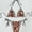 Color 01, variant on Top-kevin Women's Floral Printed Bathing Suit Halter Paisley Summer Swimsuit Bikinis Set