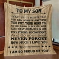 thumbnail image 5 of Tiruiarec Gifts for Son Blanket, Son Gifts from Mom Dad, to My Adult Son Gift Ideas, Birthday Christmas Graduation Gift for Grown Sons Teen Boys Blanket 60"X 50", 5 of 6