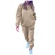 thumbnail image 1 of Conjunto de chándal de mujer con estampado de letras de 2 piezas: camiseta de manga larga con cuello redondo y pantalones holgados, informal/deportivo, otoño/invierno (S-XL), 1 of 8